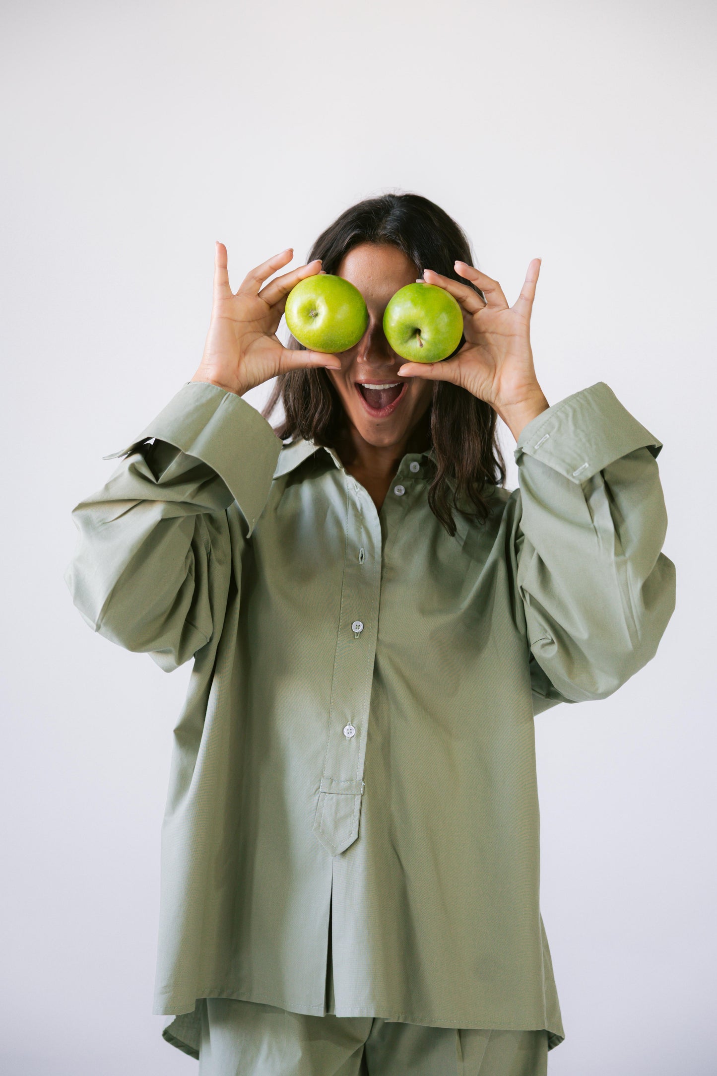 By The Beach Poplin Set - Apple Green