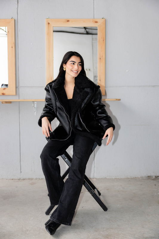 The Luxe Leather Jacket In Black