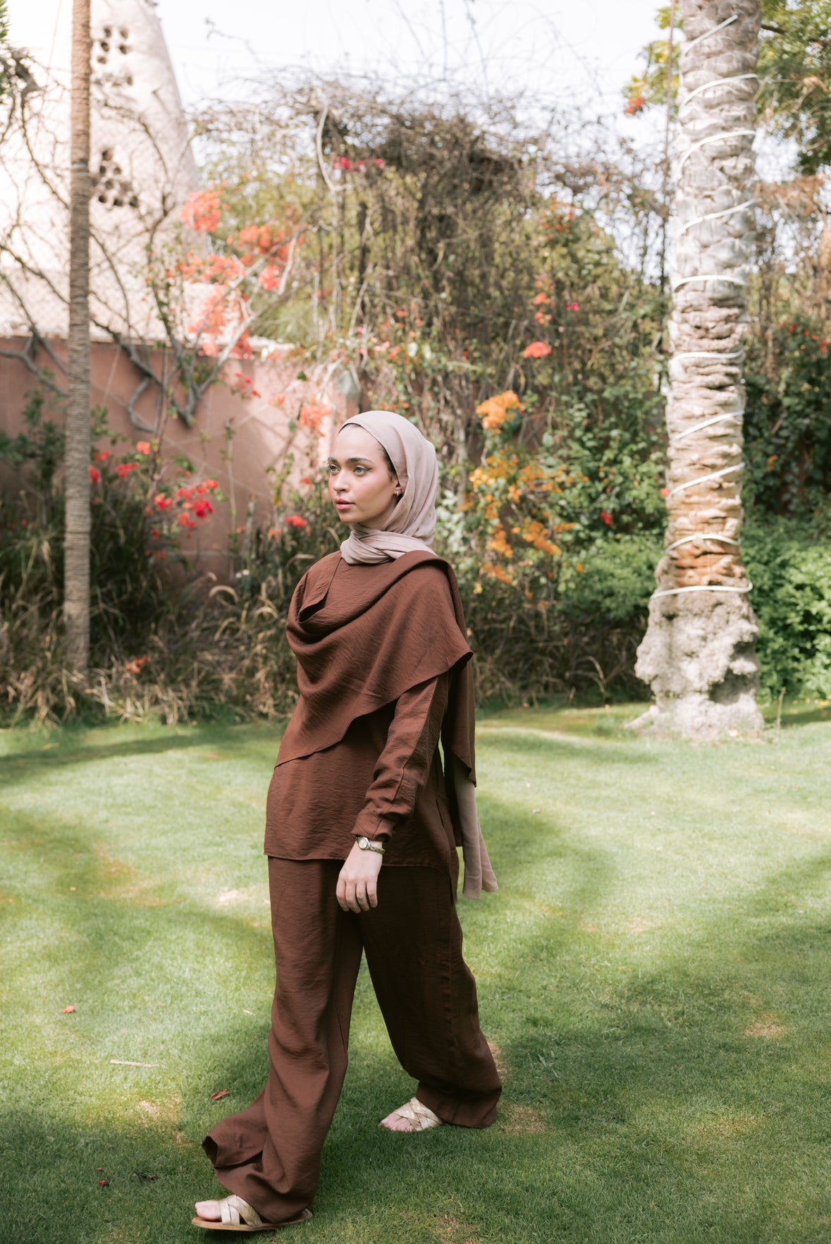 Dusk in linen set "mocha"