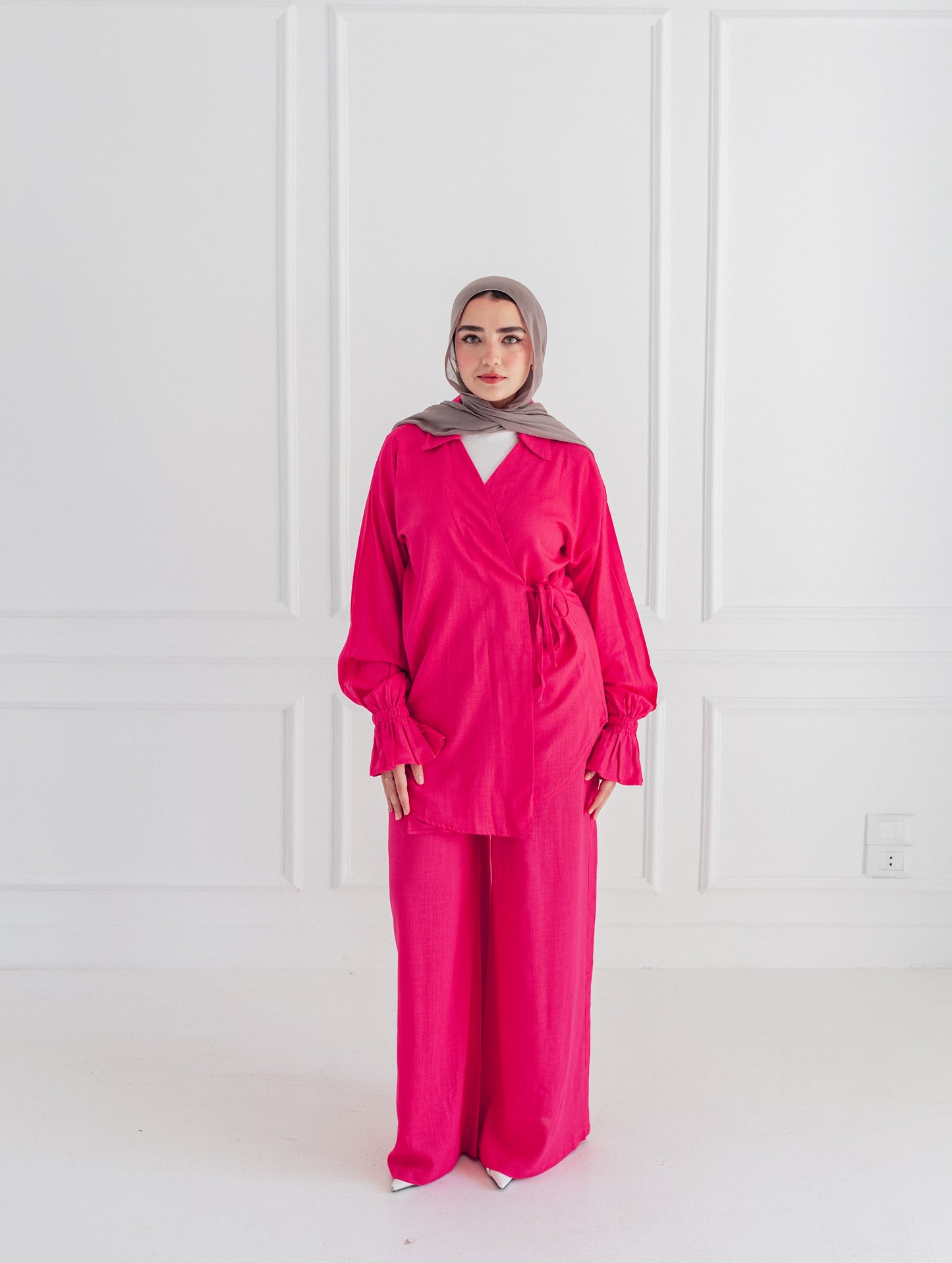 ASMC linen set in pink