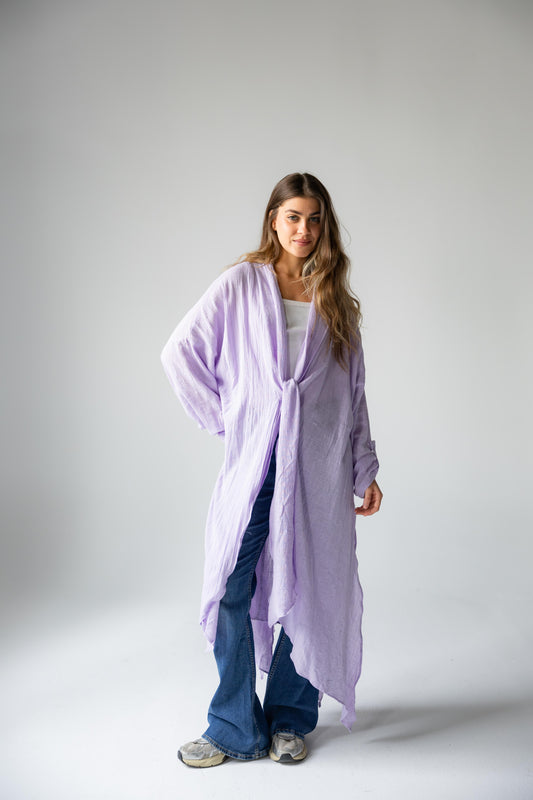 Sunset Flow Cardigan In Lavender