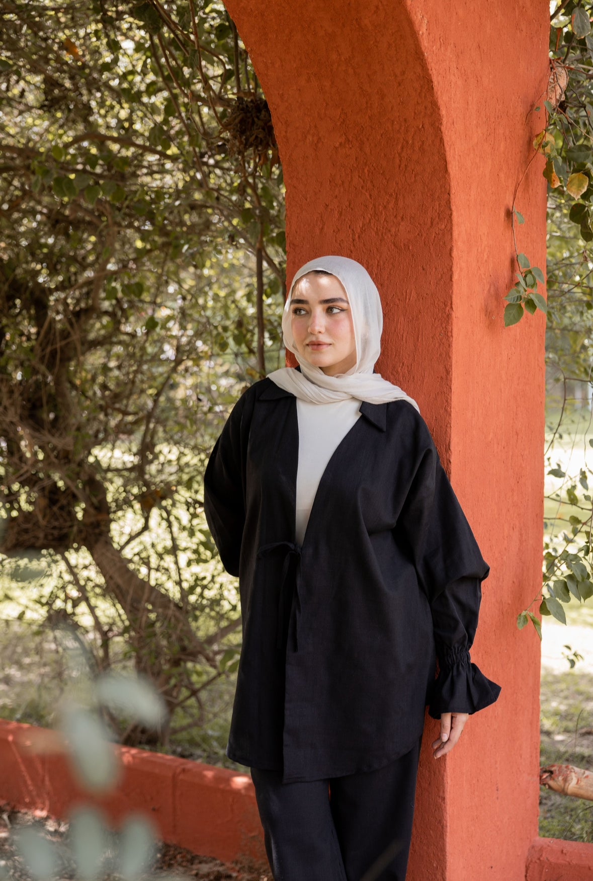 ASMC linen set in black