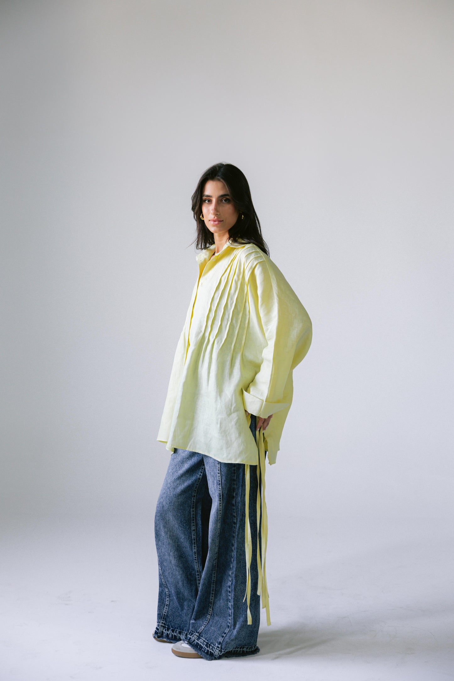 Summer Fringes Linen Shirt - Butter Yellow