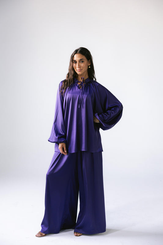 Satin Affair Set - Purple