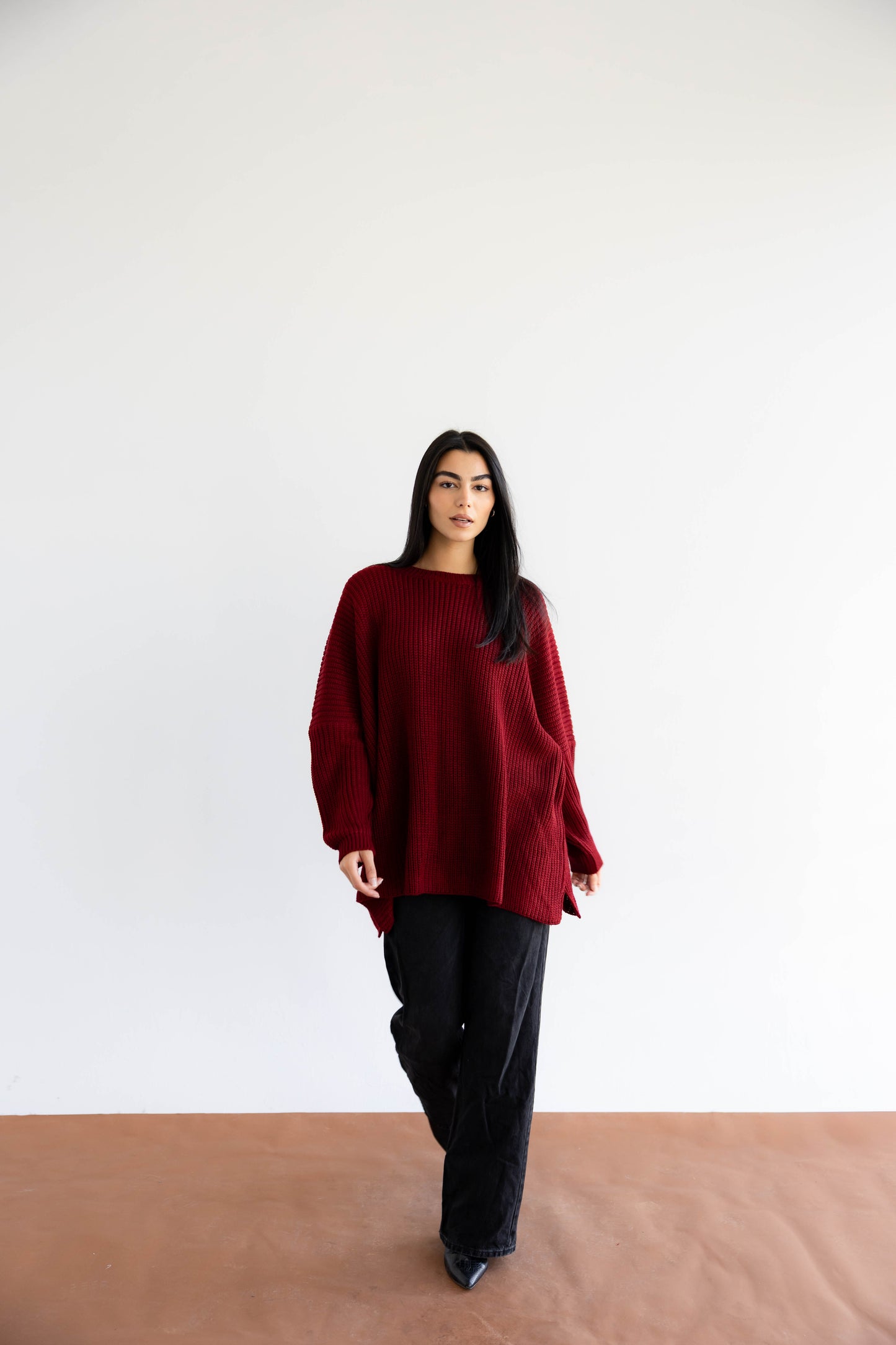 Bubblegum Knit Pullover In Ruby