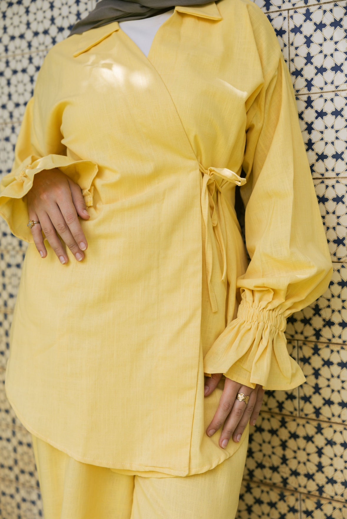 ASMC linen set in sunlight
