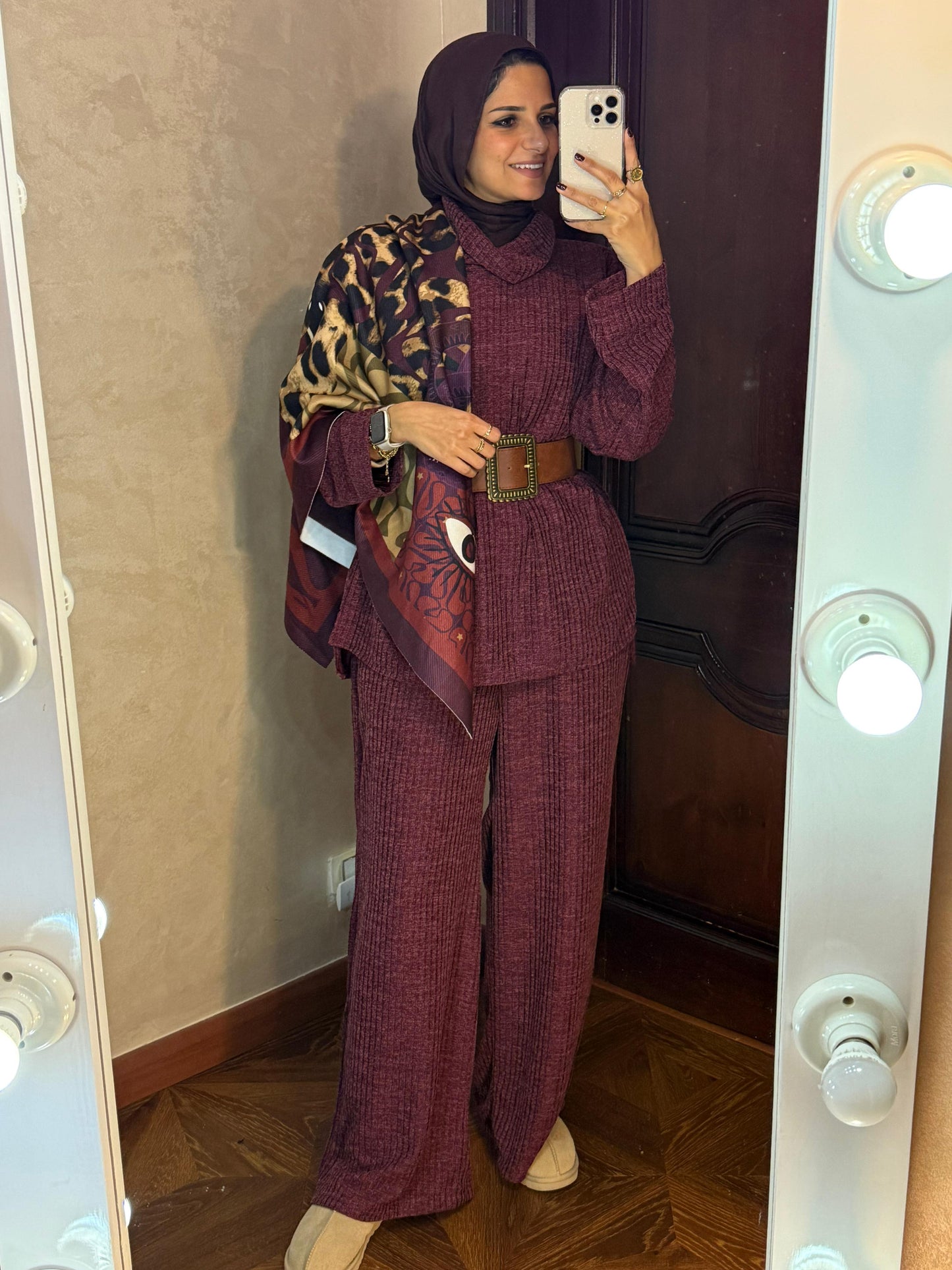 Everyday set in burgundy