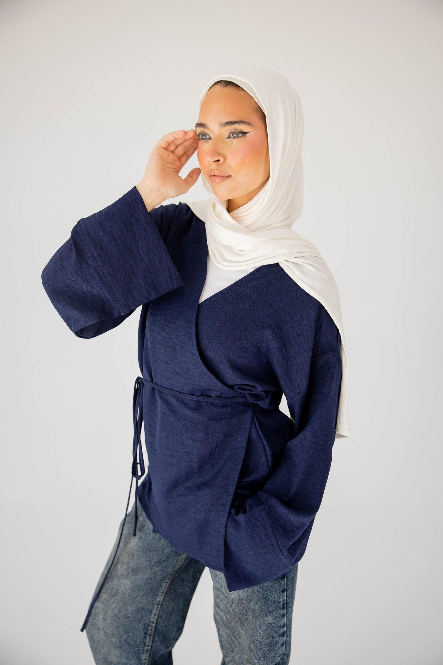 Luna wrap in navy blue