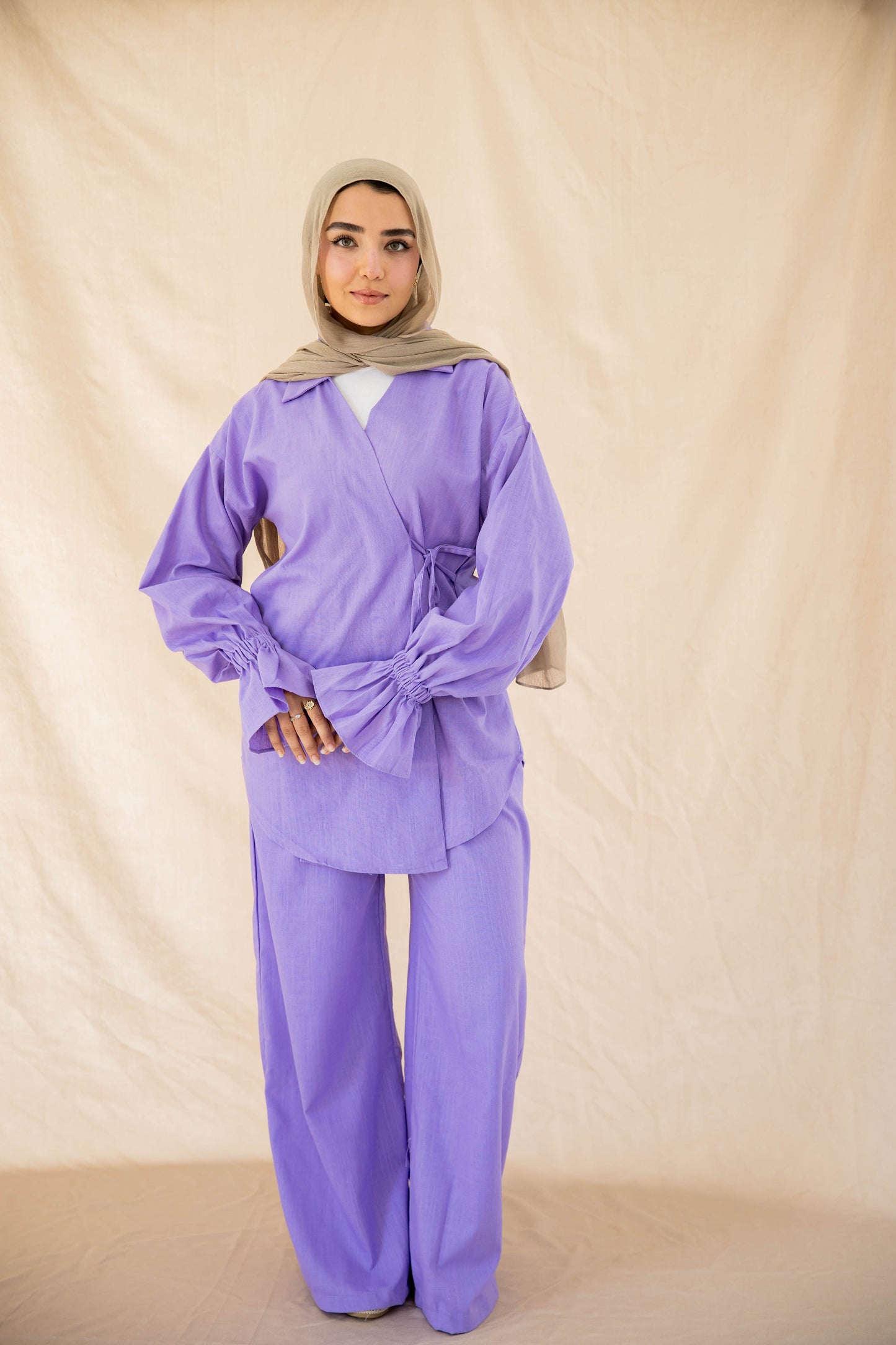 ASMC linen set in lilac