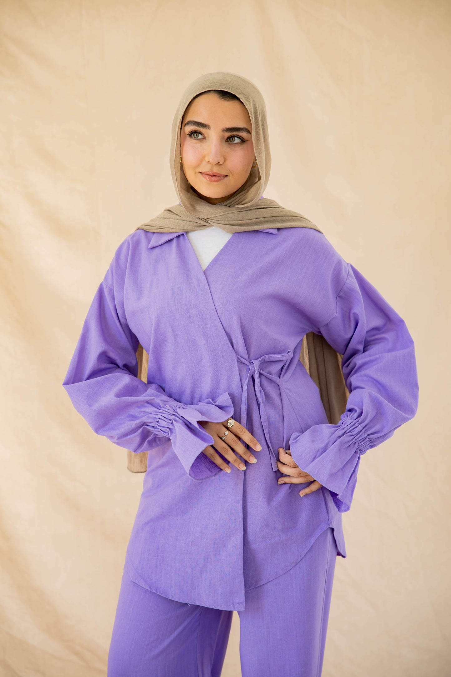 ASMC linen set in lilac