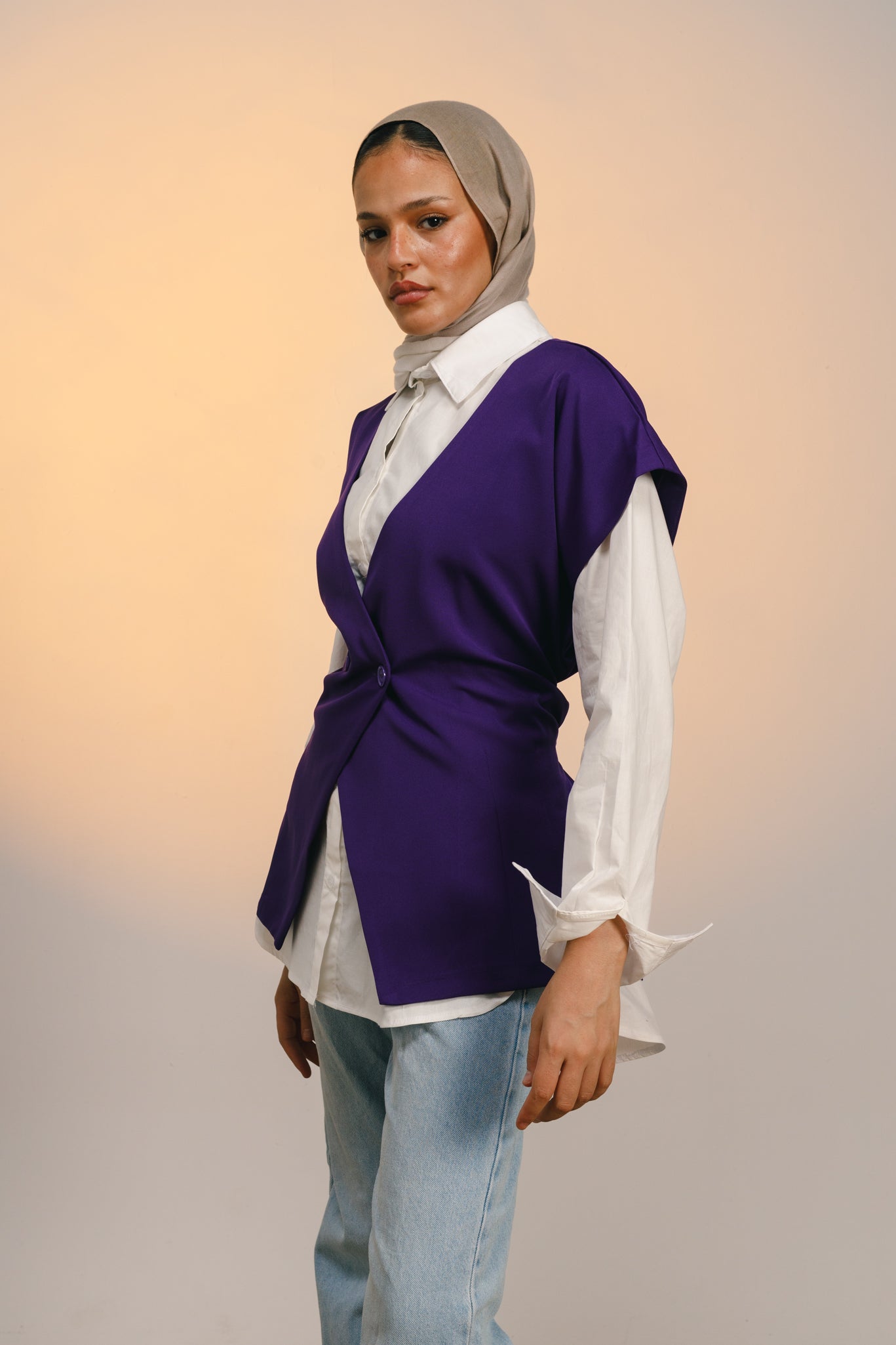 All in one vest - dark purple
