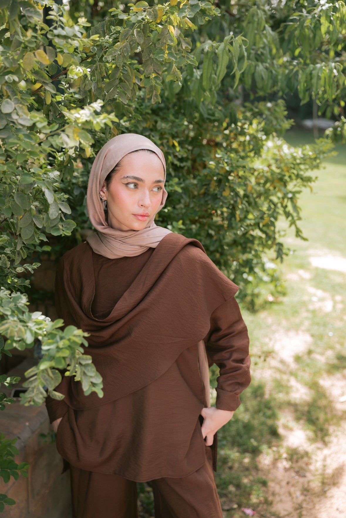 Dusk in linen set "mocha"