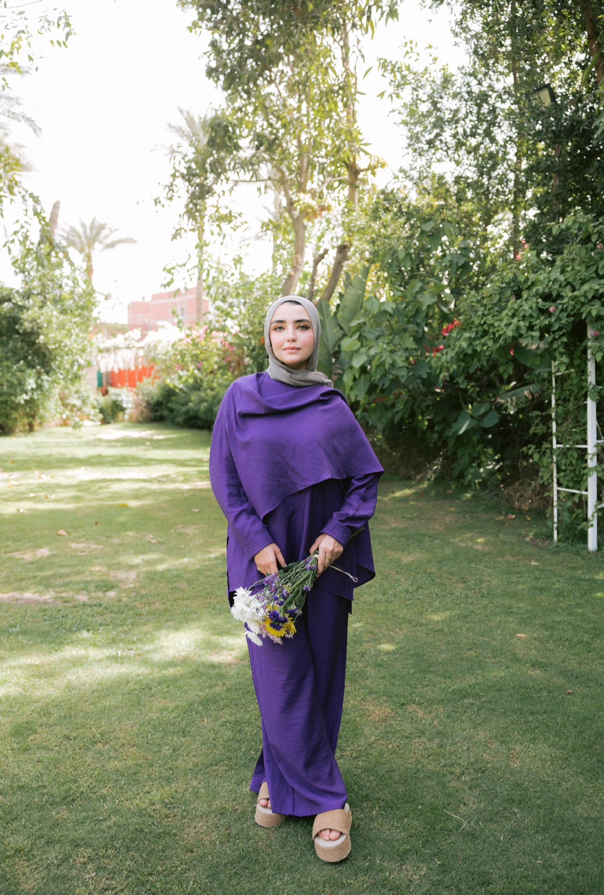 Dusk in linen set "Purple"