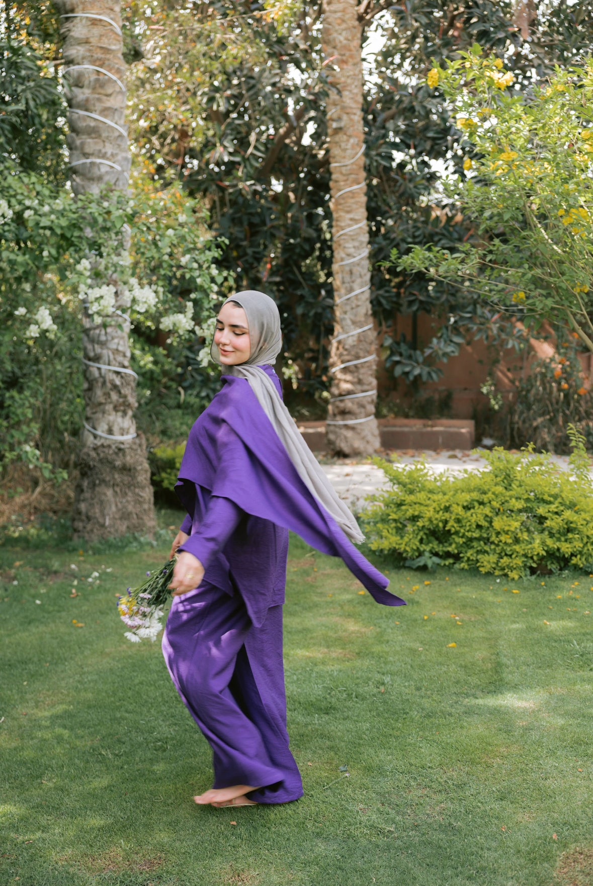 Dusk in linen set "Purple"