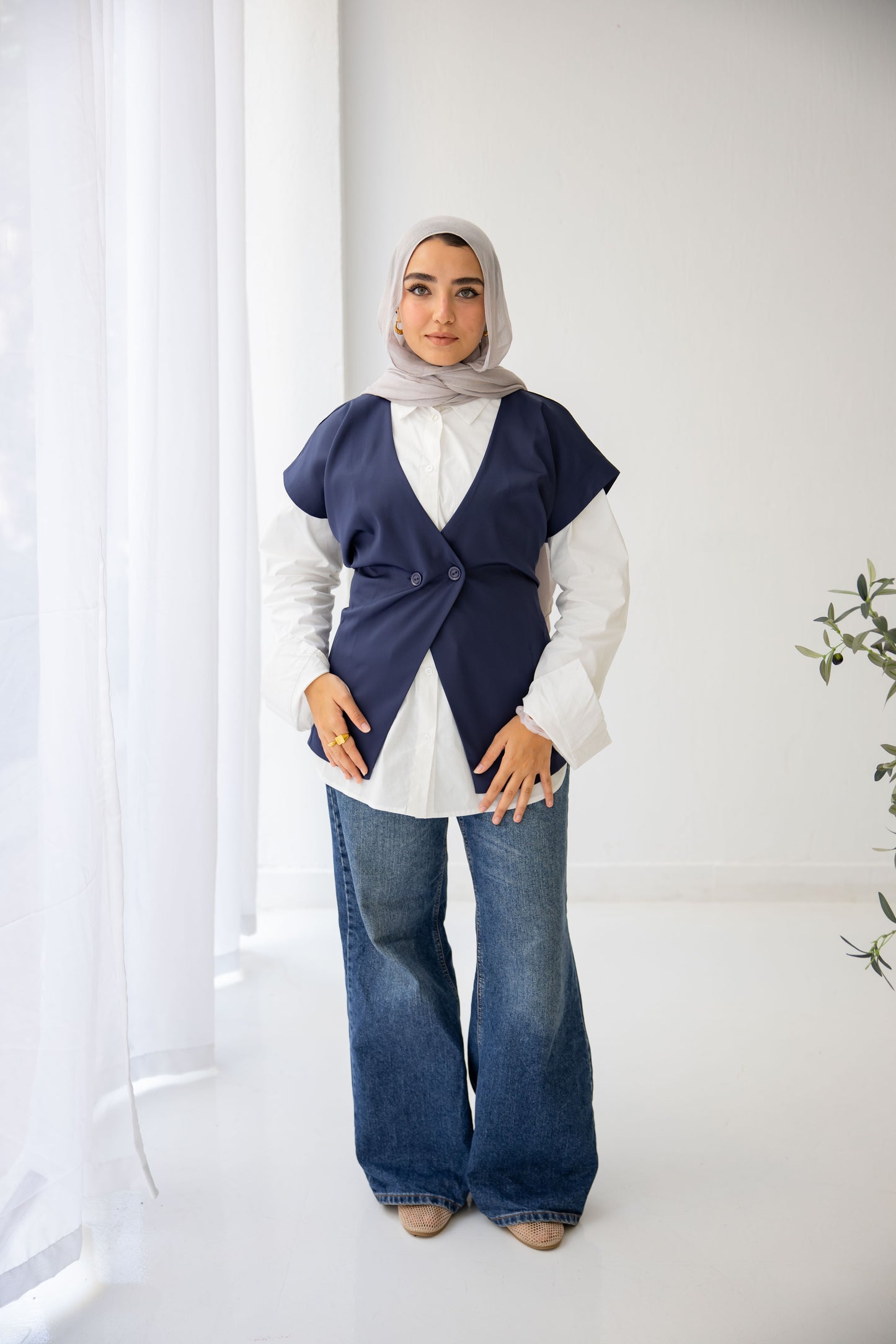 All in one vest - Navy