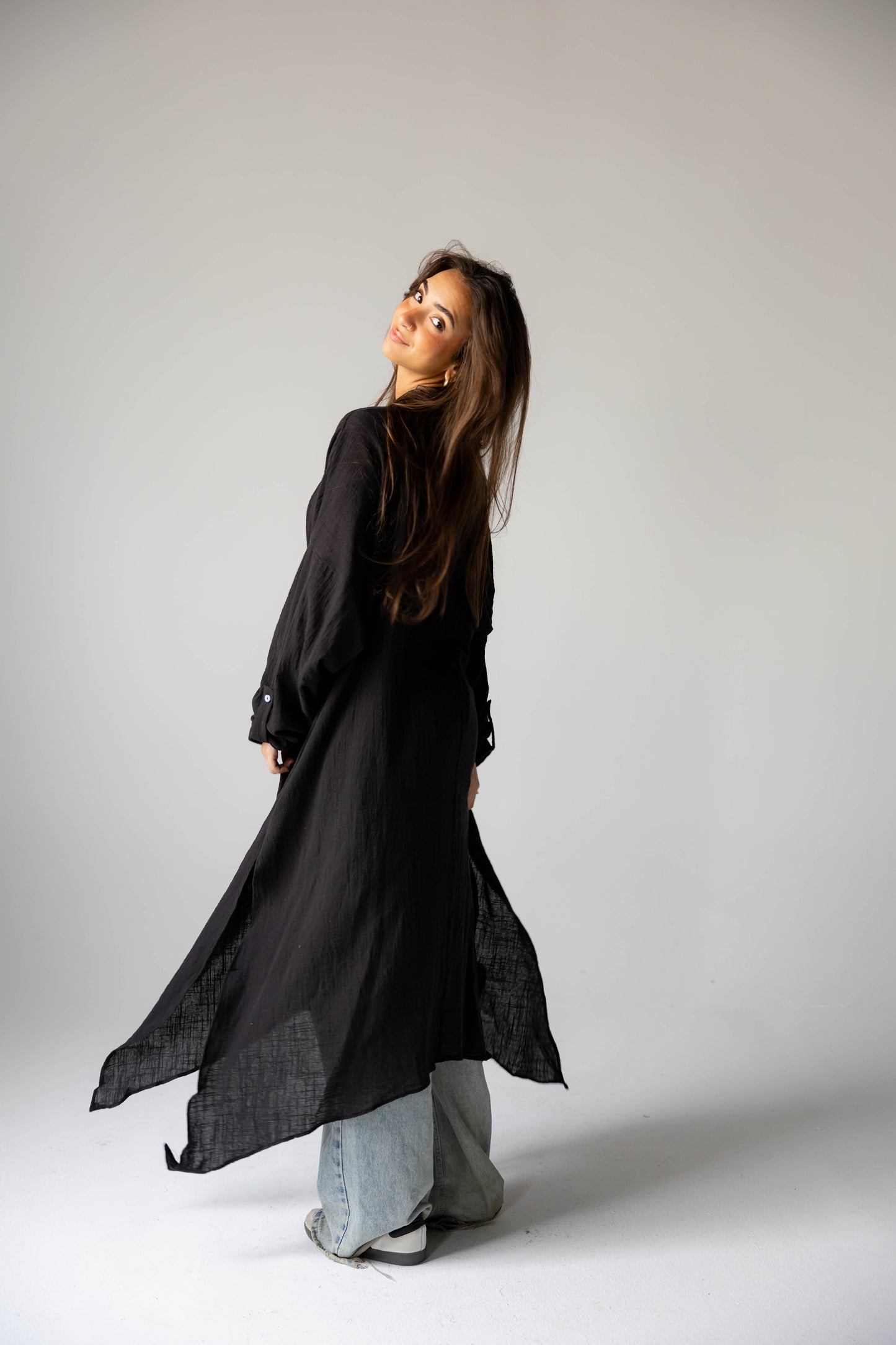 Sunset Flow Cardigan In Black