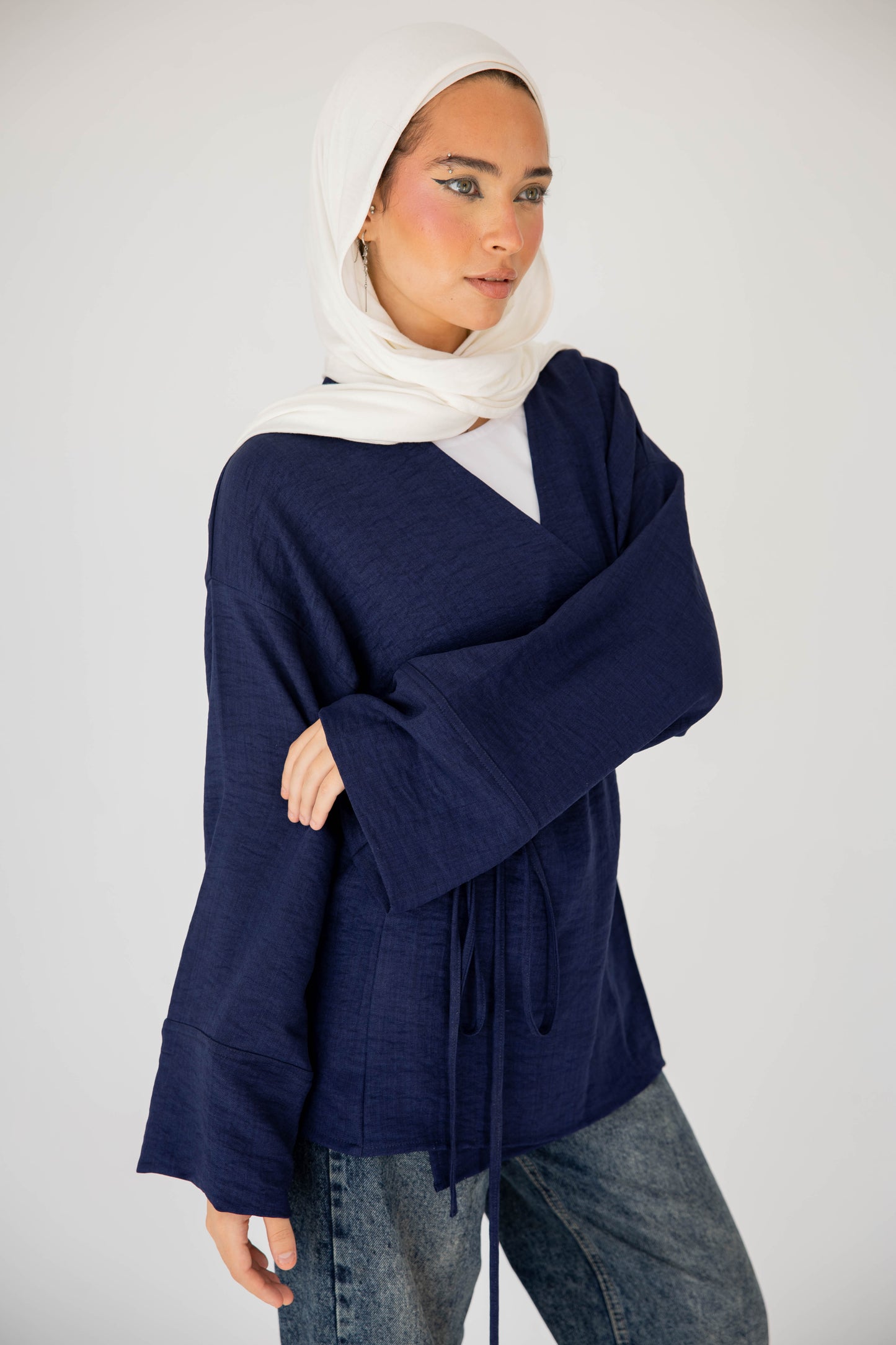 Luna wrap in navy blue