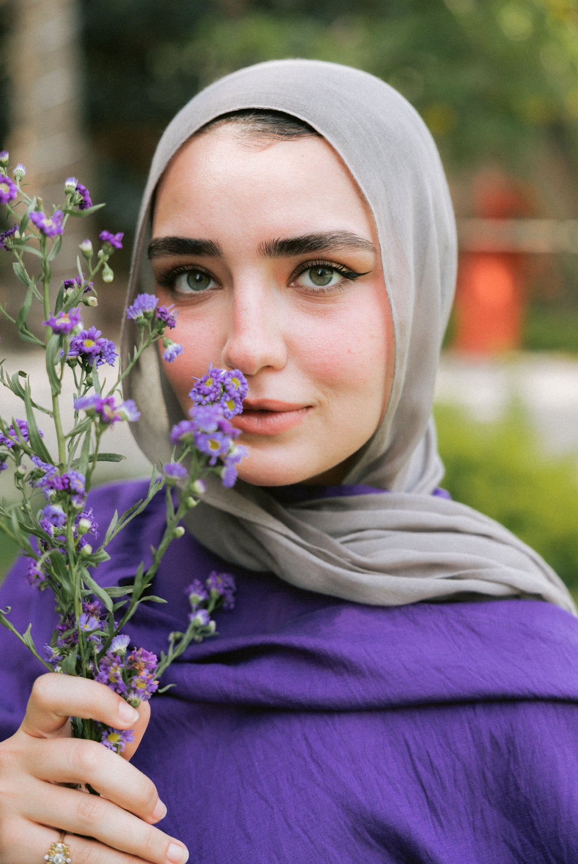 Dusk in linen set "Purple"