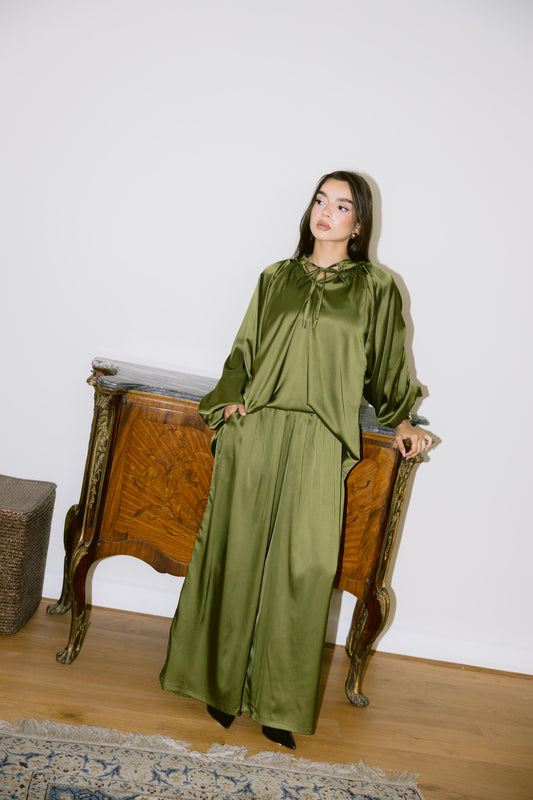 Satin Affair Set - Kiwi