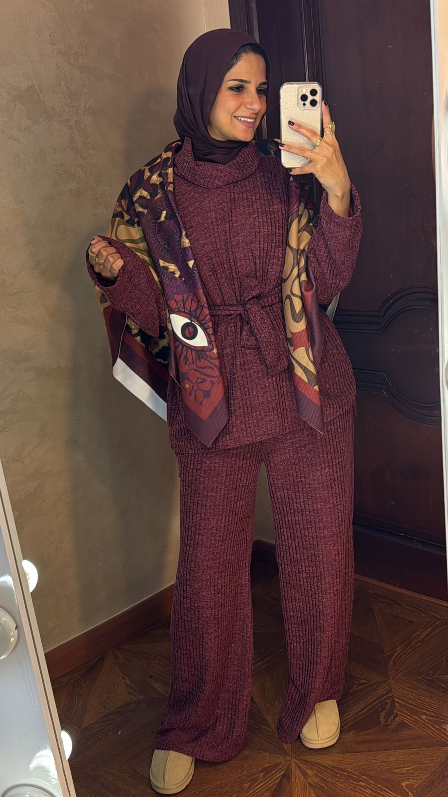 Everyday set in burgundy