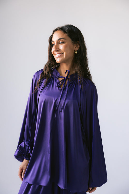 Satin Affair Set - Purple