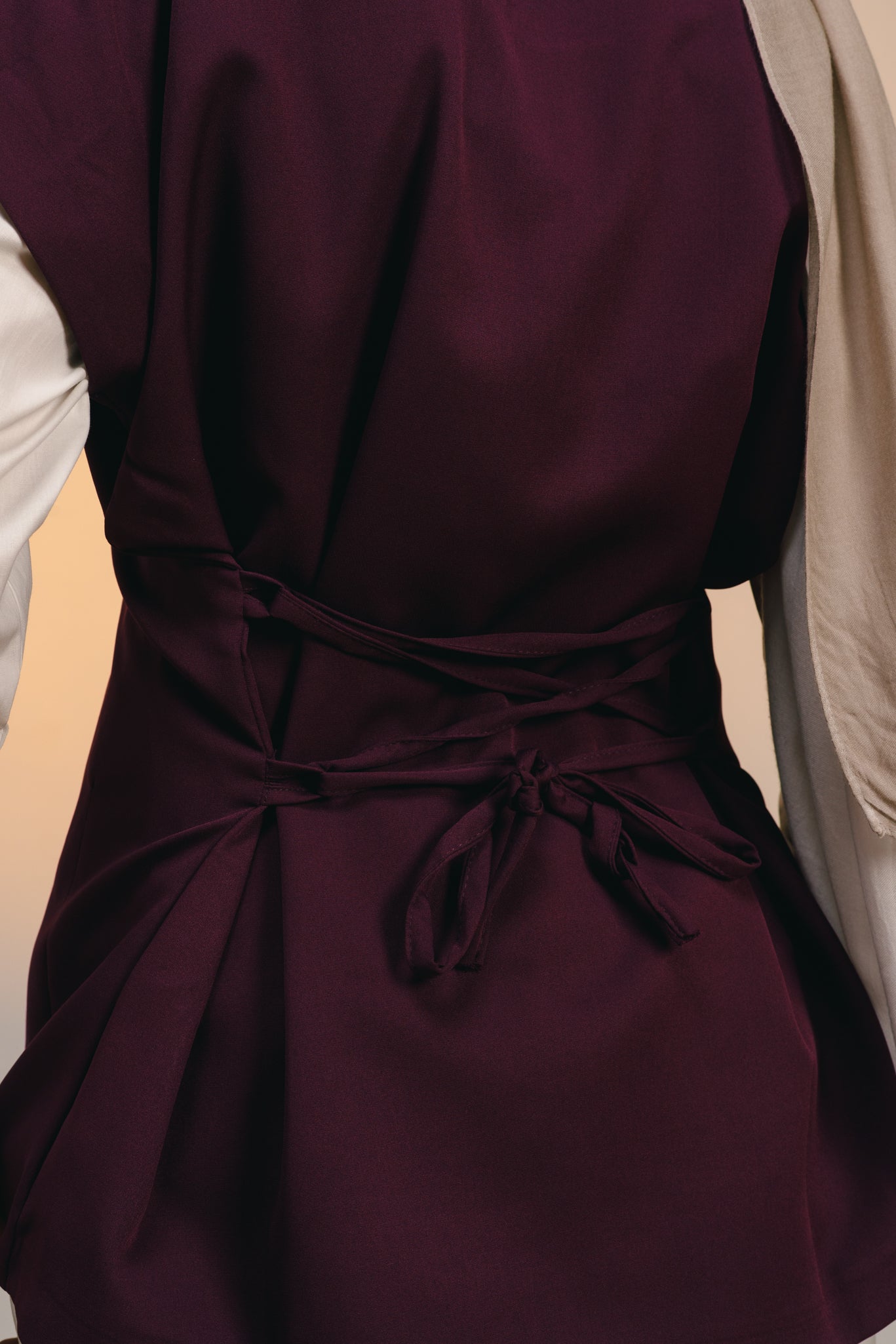 All in one vest - burgundy