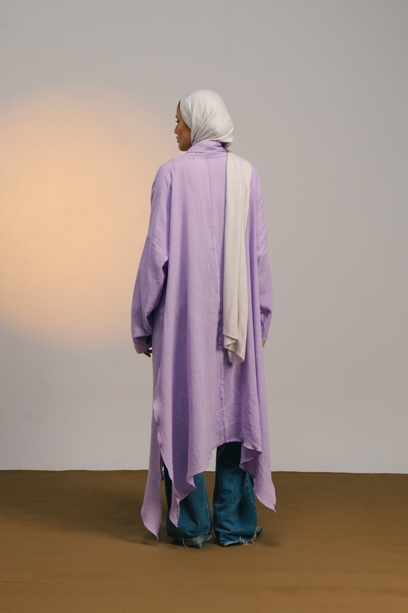 Sunset Flow Cardigan In Lavender