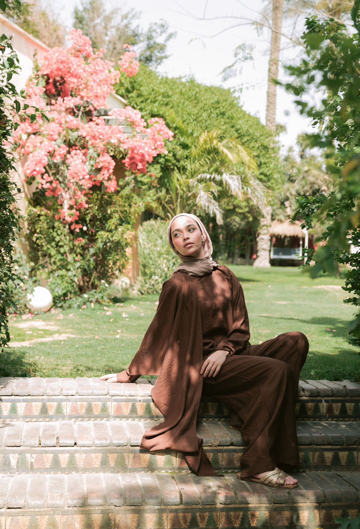 Dusk in linen set "mocha"