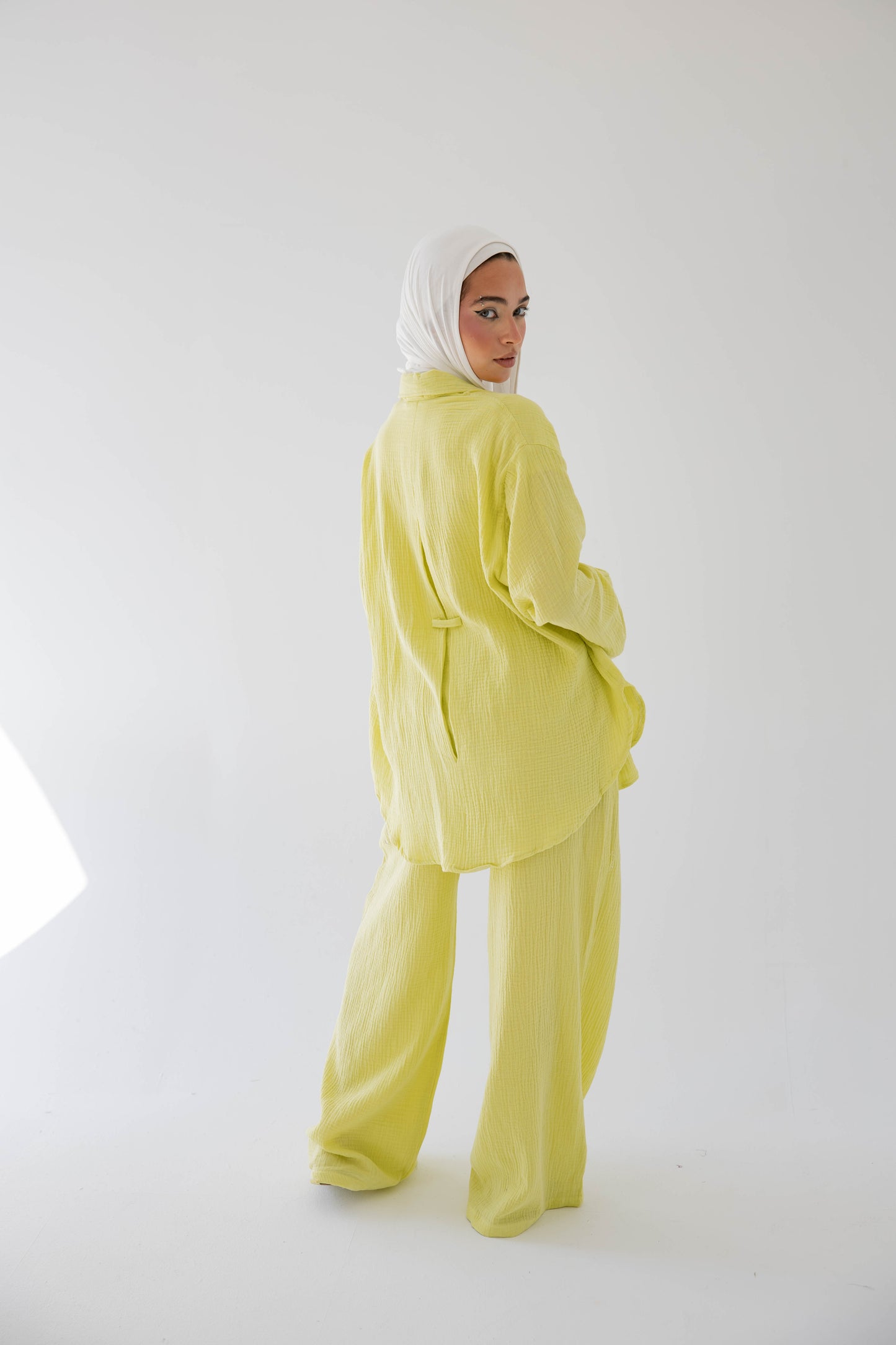 The breezy set in lime green