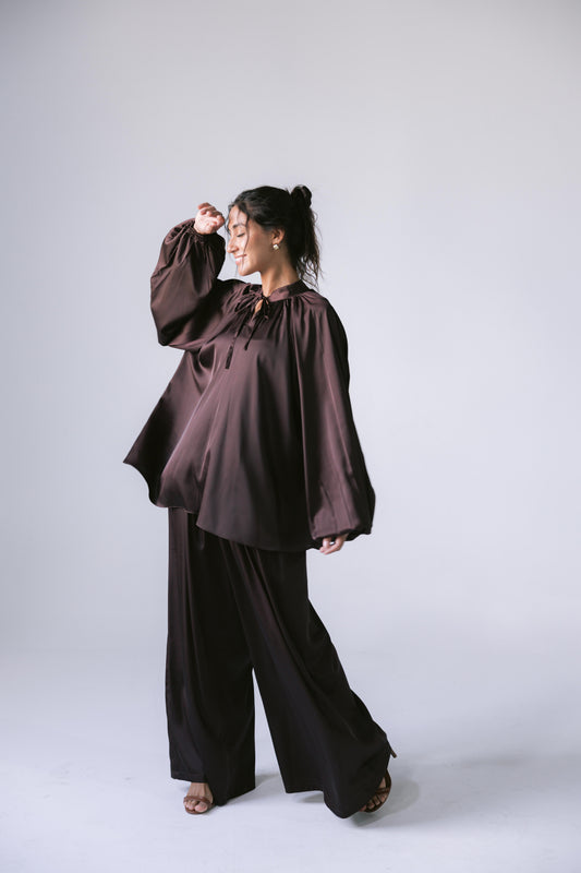 Satin Affair Set - Brown