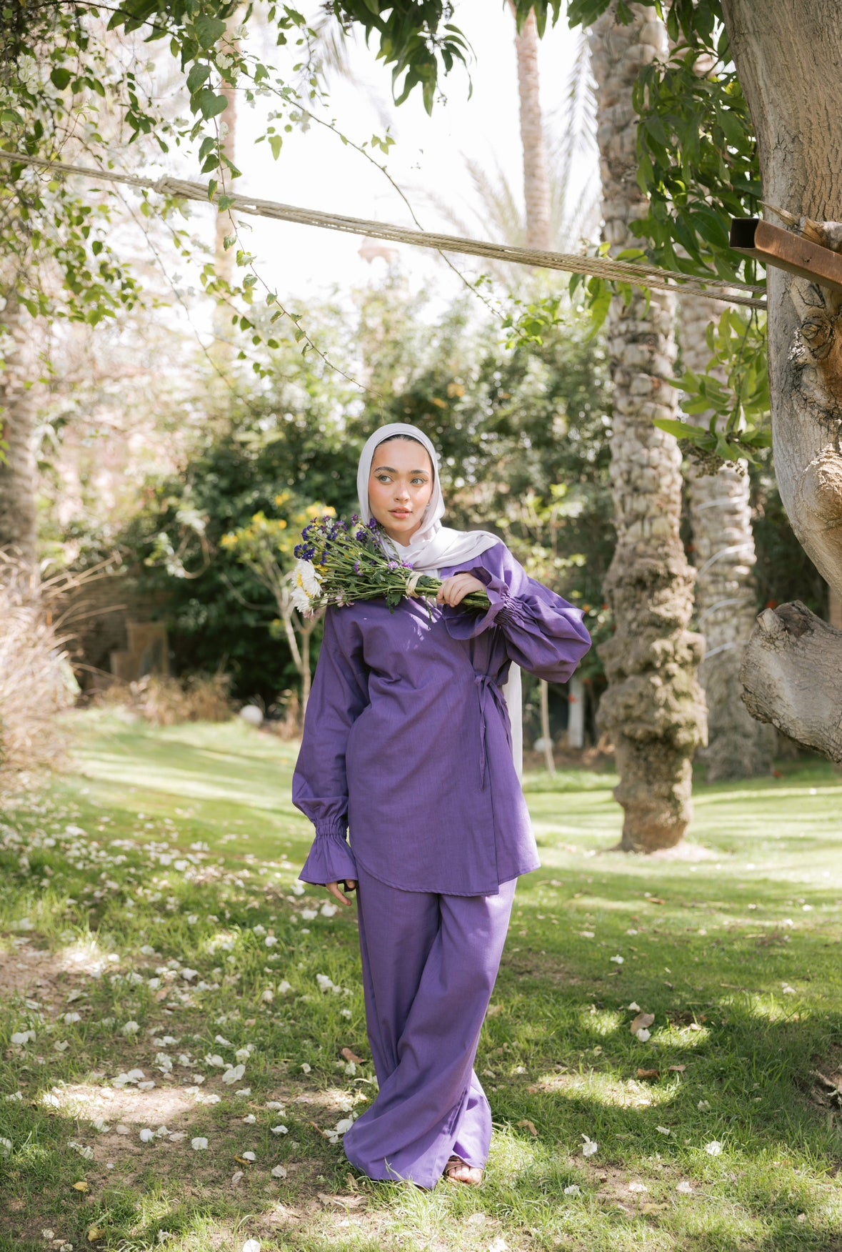 ASMC linen set in lavender