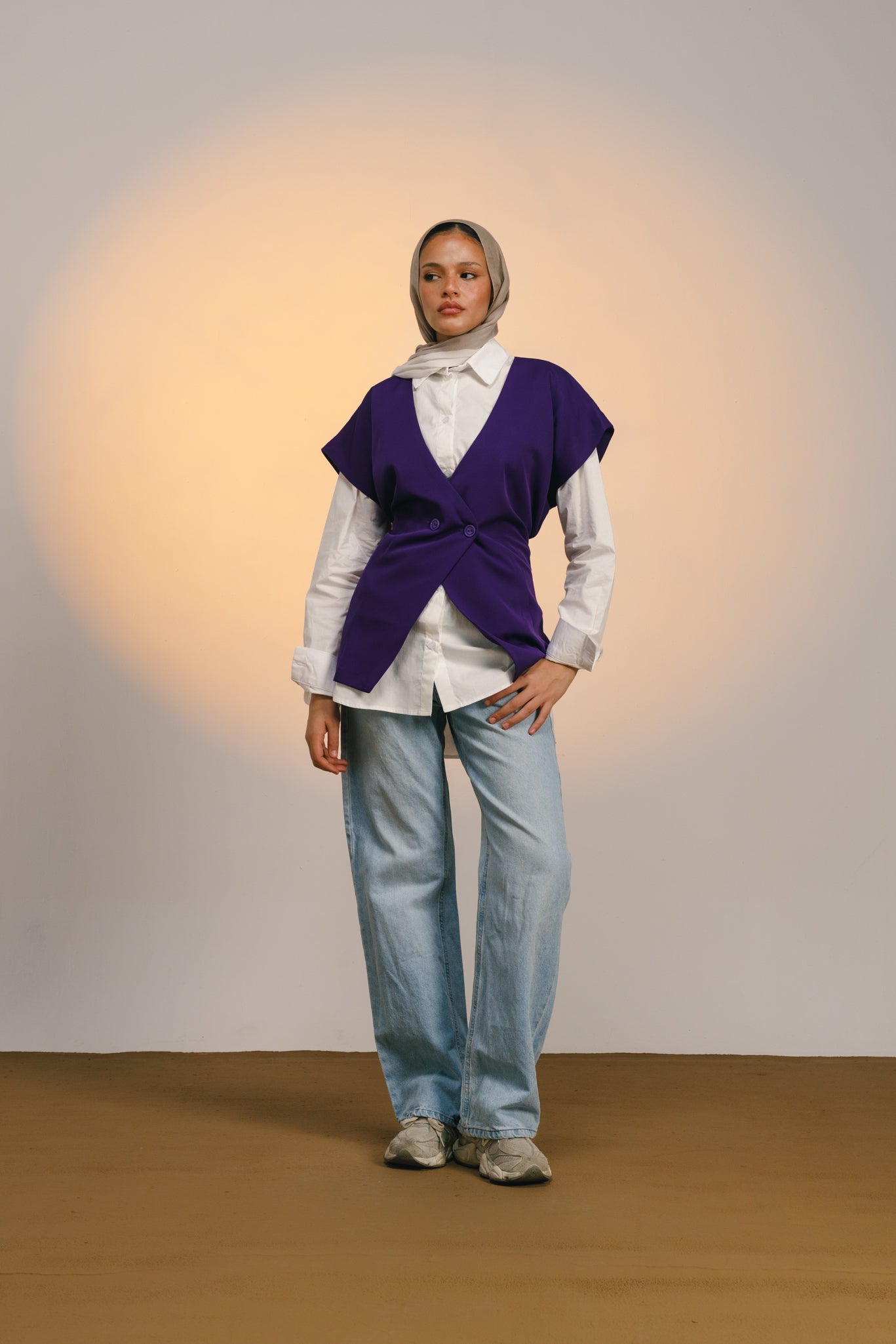 All in one vest - dark purple