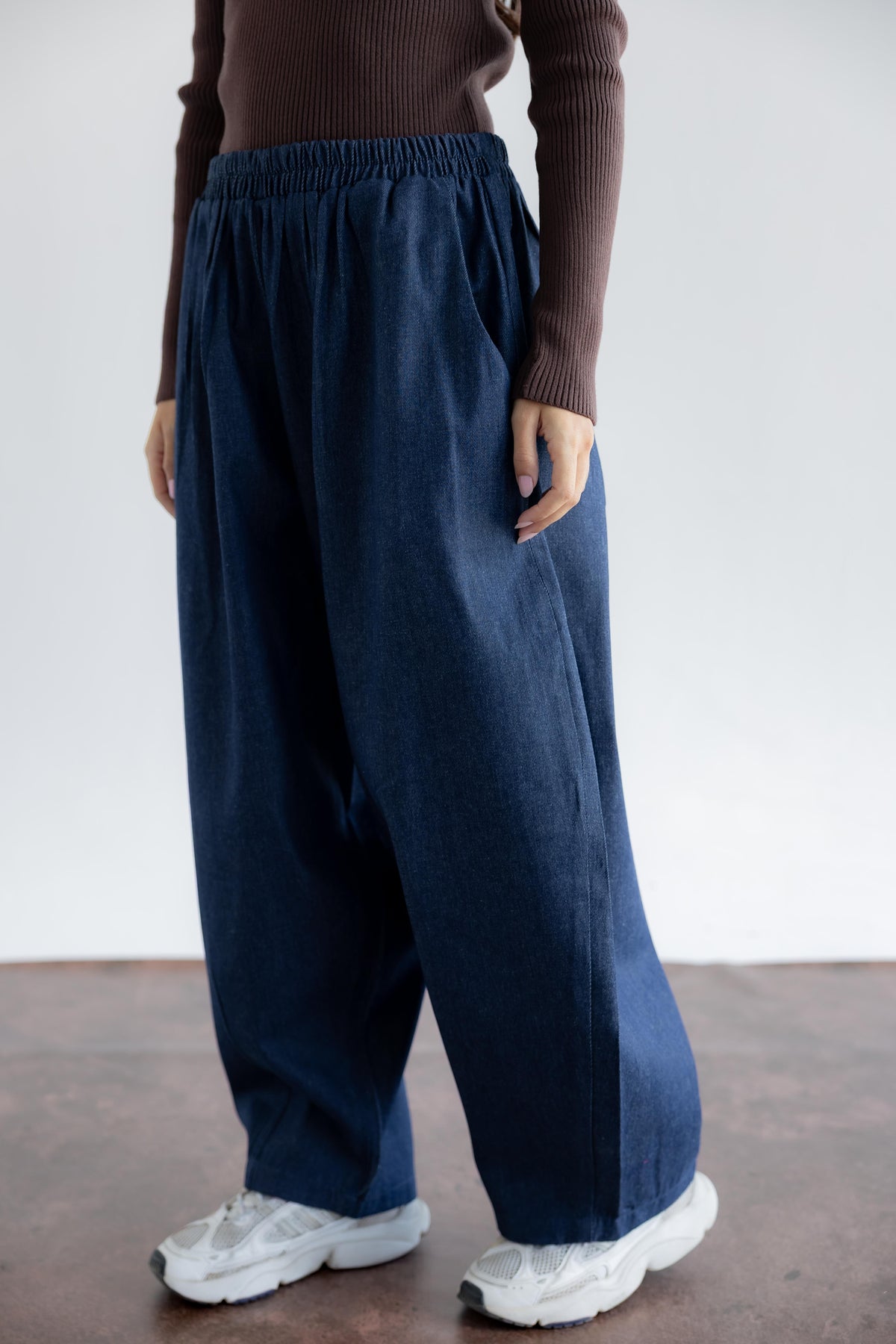 Ballon Denim Pants - Blue