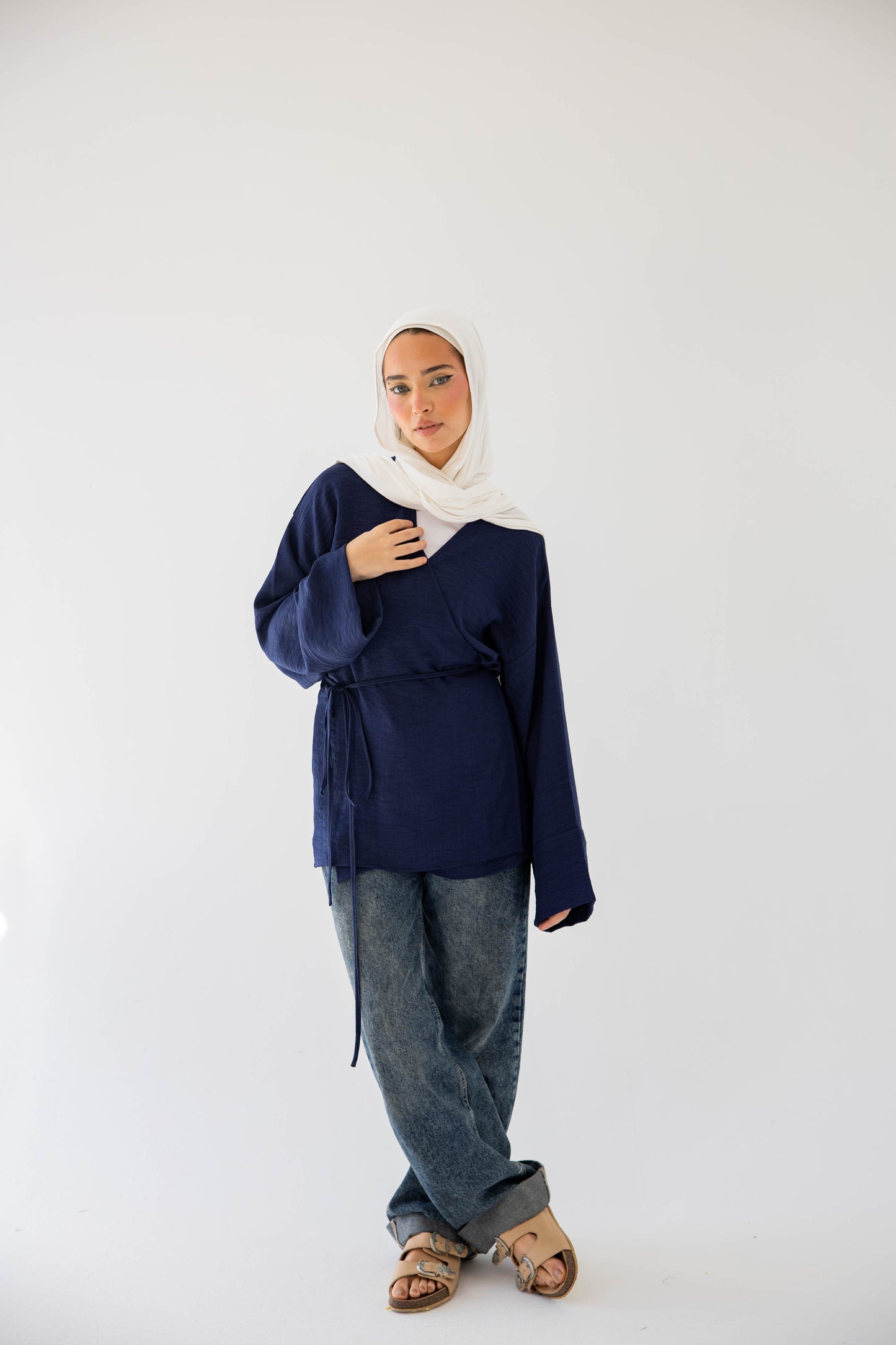Luna wrap in navy blue