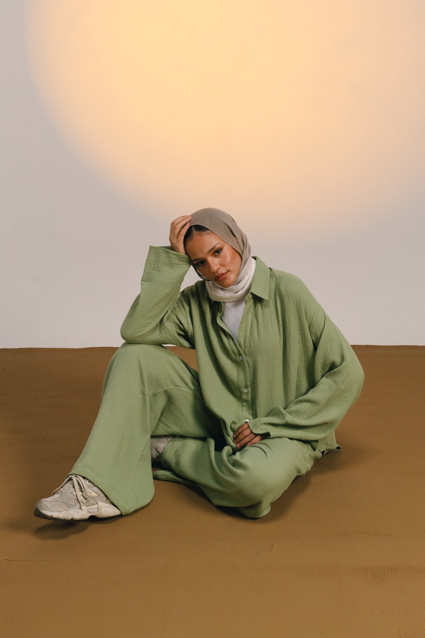 The breezy set in Matcha whip