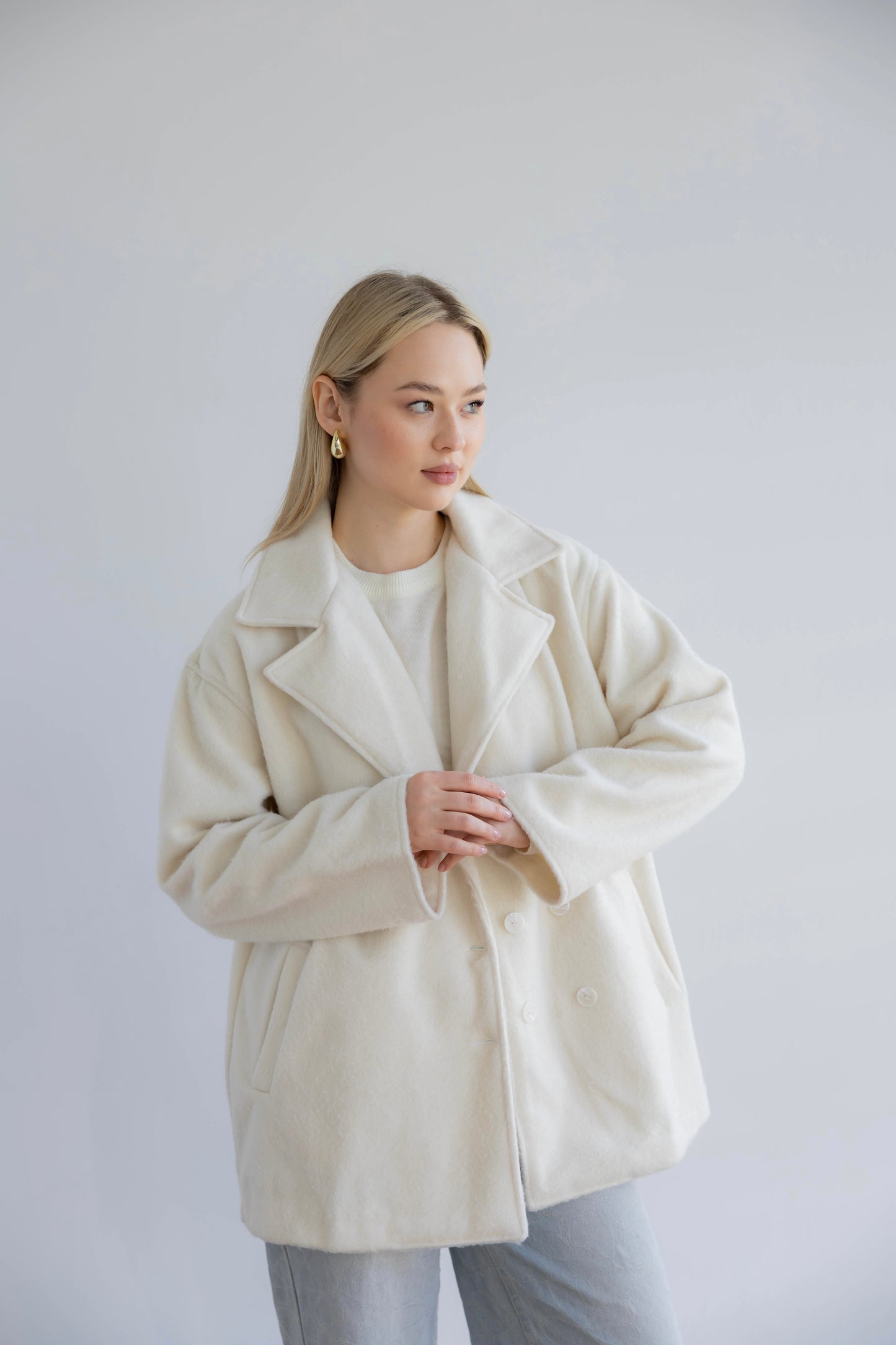 Fur Muse Jacket In Off-White