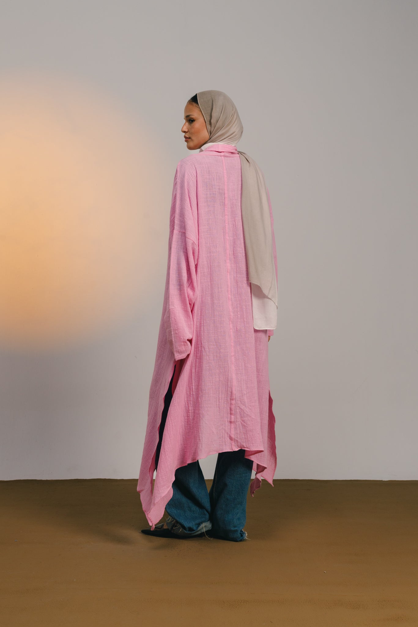 Sunset Flow Cardigan In Pink