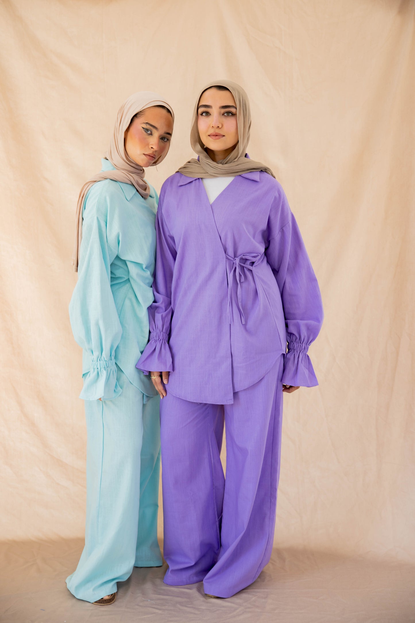 ASMC linen set in sky blue