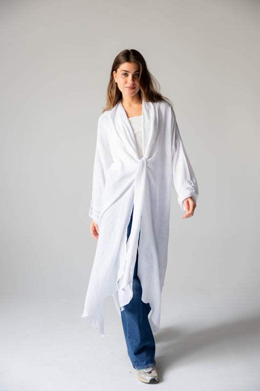 Sunset Flow Cardigan In White