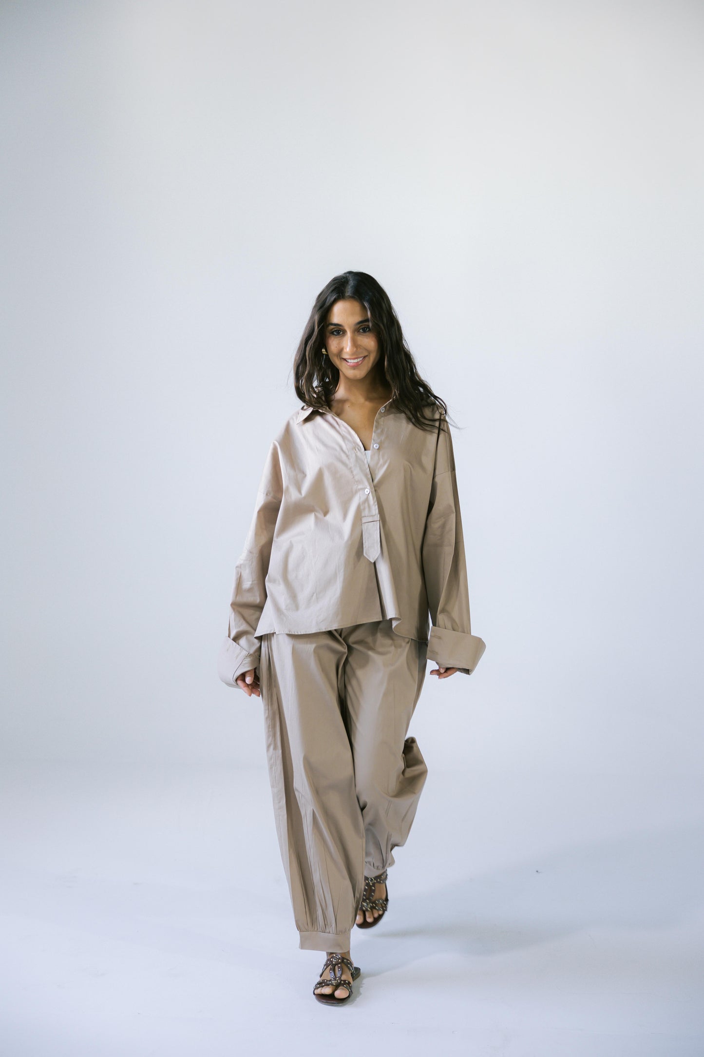 By The Beach Poplin Set - Mocha