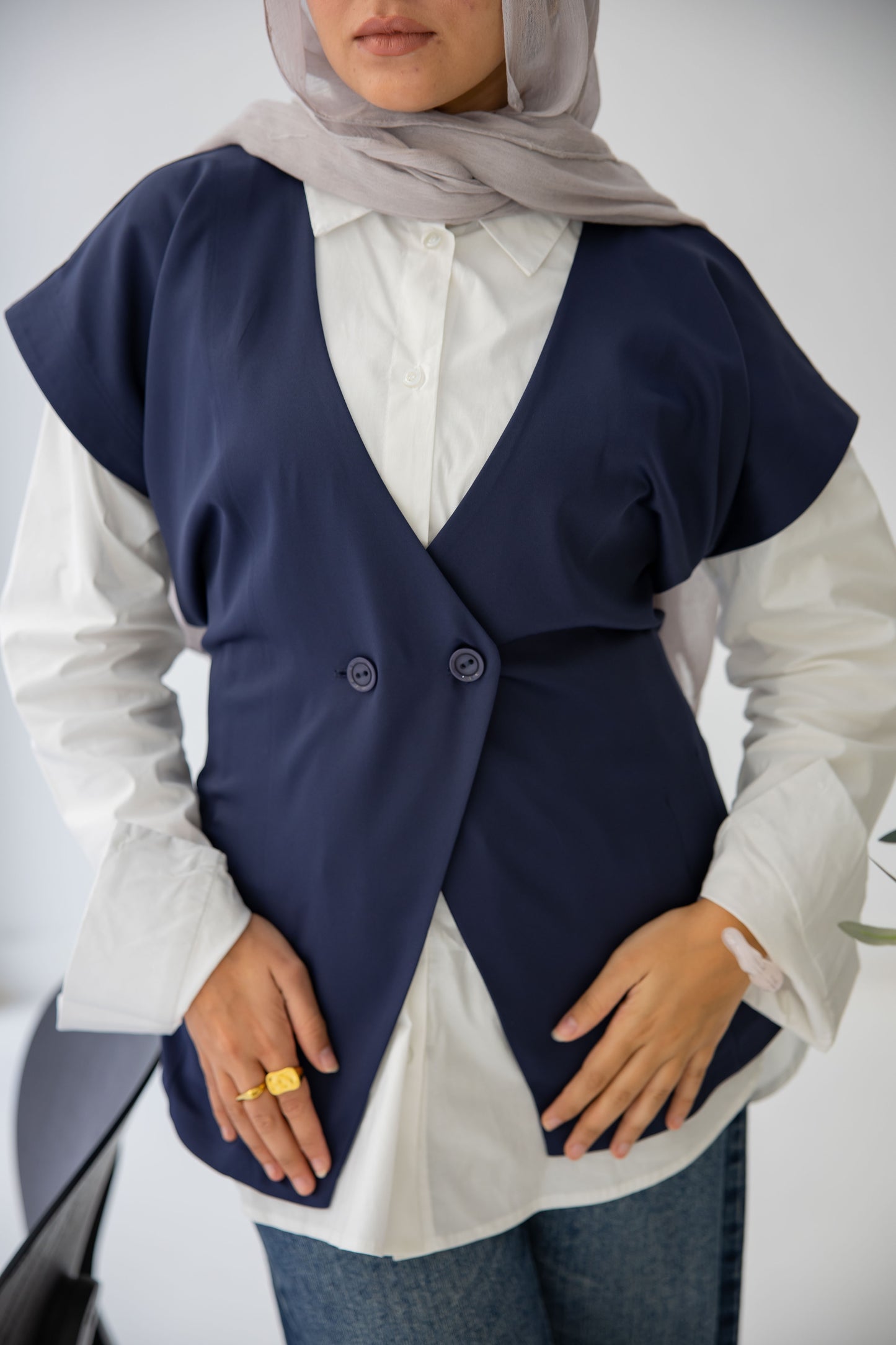 All in one vest - Navy