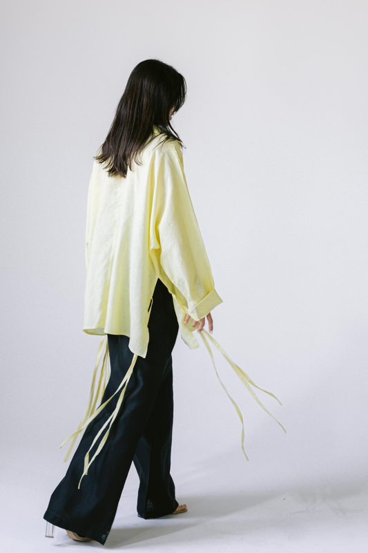 Summer Fringes Linen Shirt - Butter Yellow