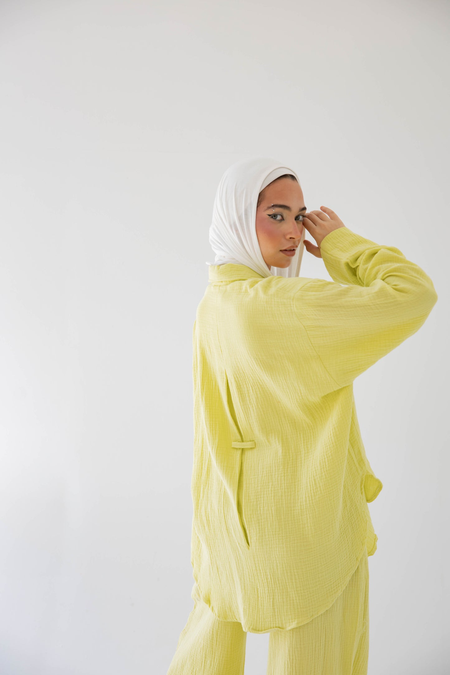 The breezy set in lime green
