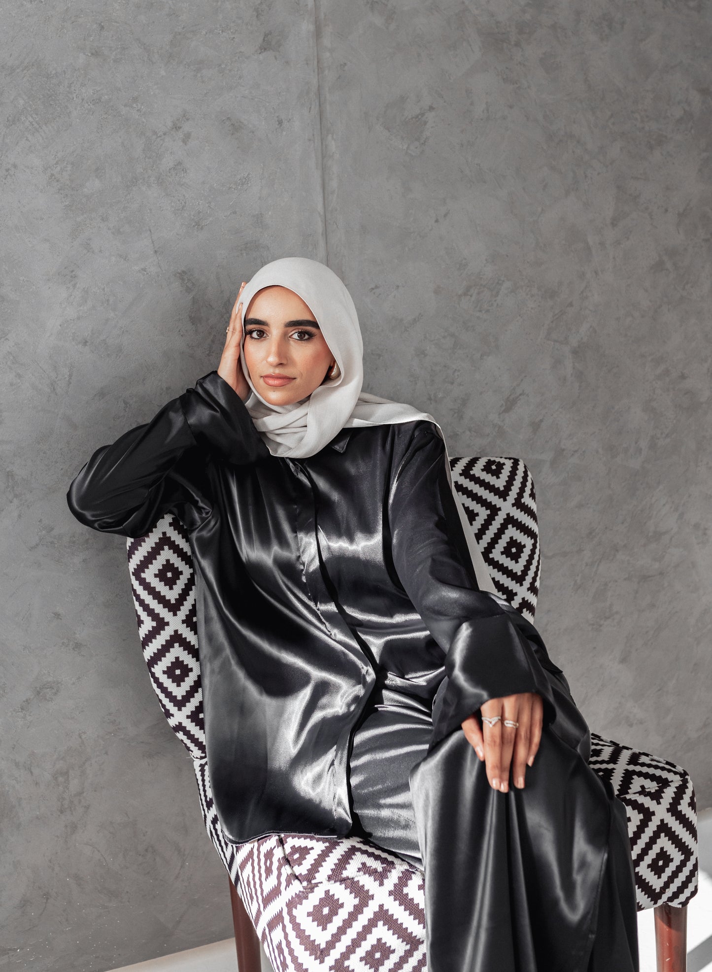 Love me silk set in black