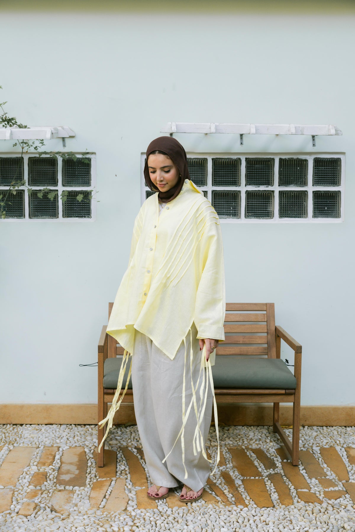 Summer Fringes Linen Shirt - Butter Yellow