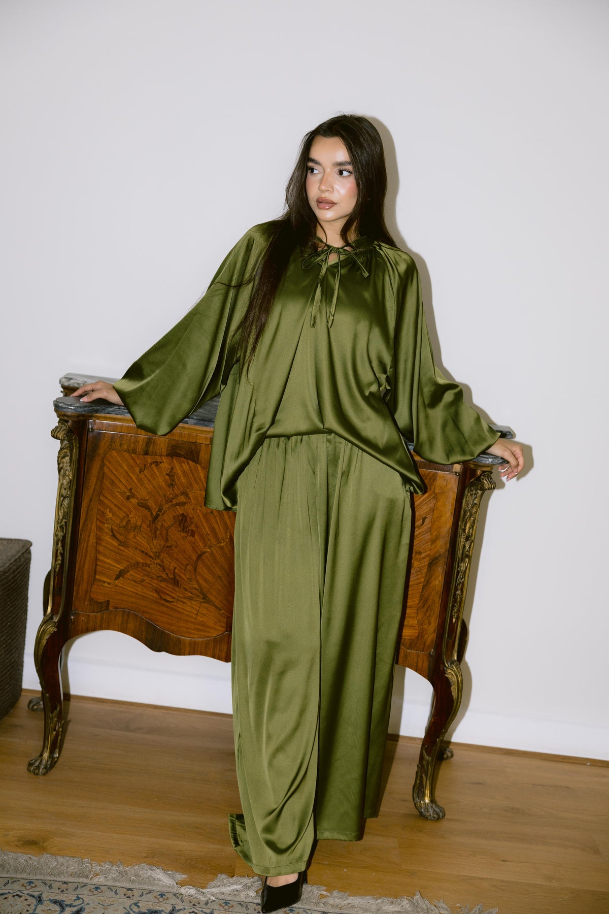 Satin Affair Set - Kiwi