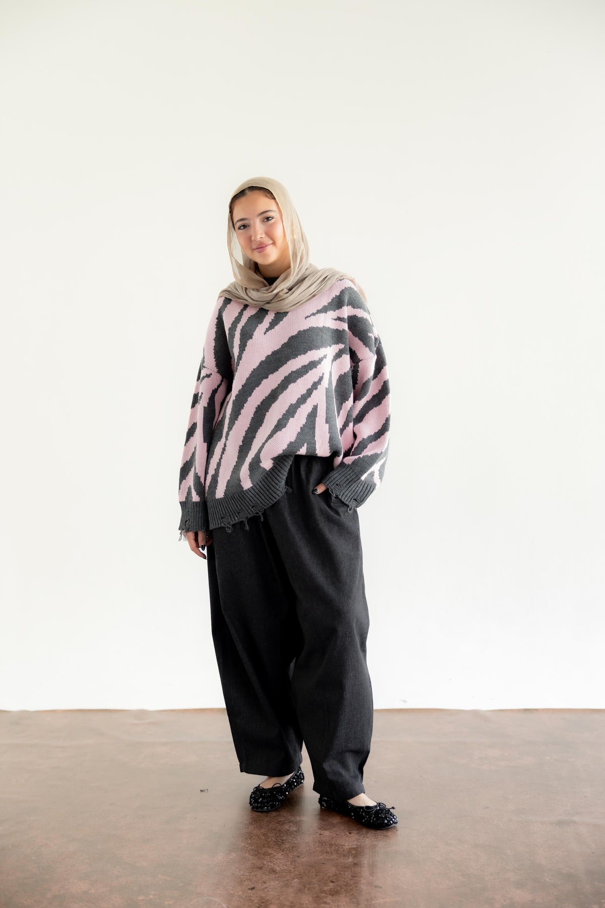 Ballon Denim Pants - Black