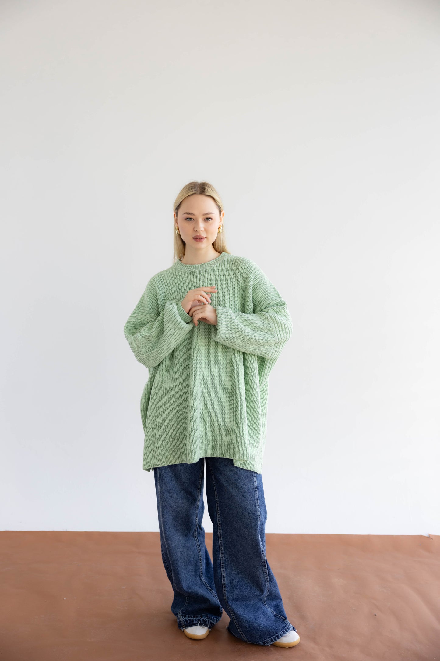 Bubblegum Knit Pullover In Mint