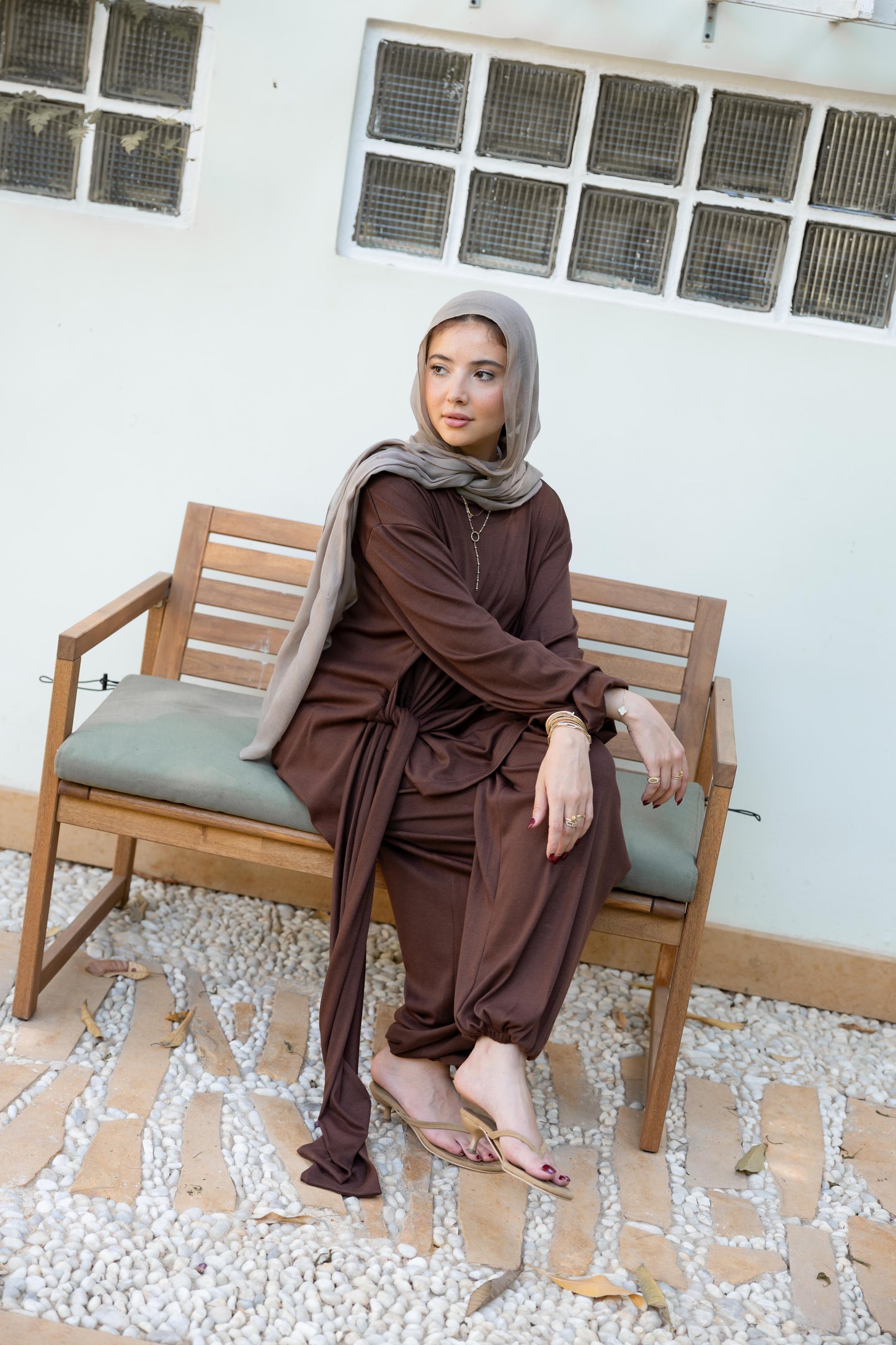 The Side Knot Set - Brown