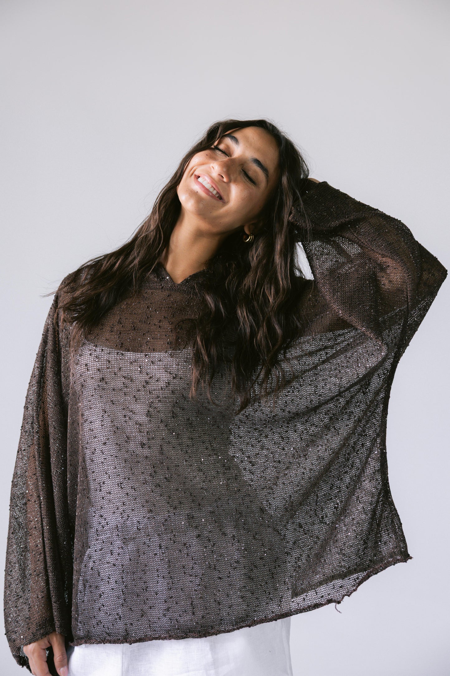 Midnight Crochet Top - Brown